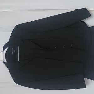 Evan Picone 2 piece black pinstripe suit